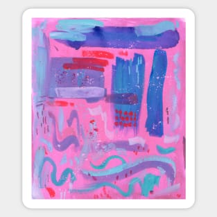 Pretty Pink Abstract Sticker